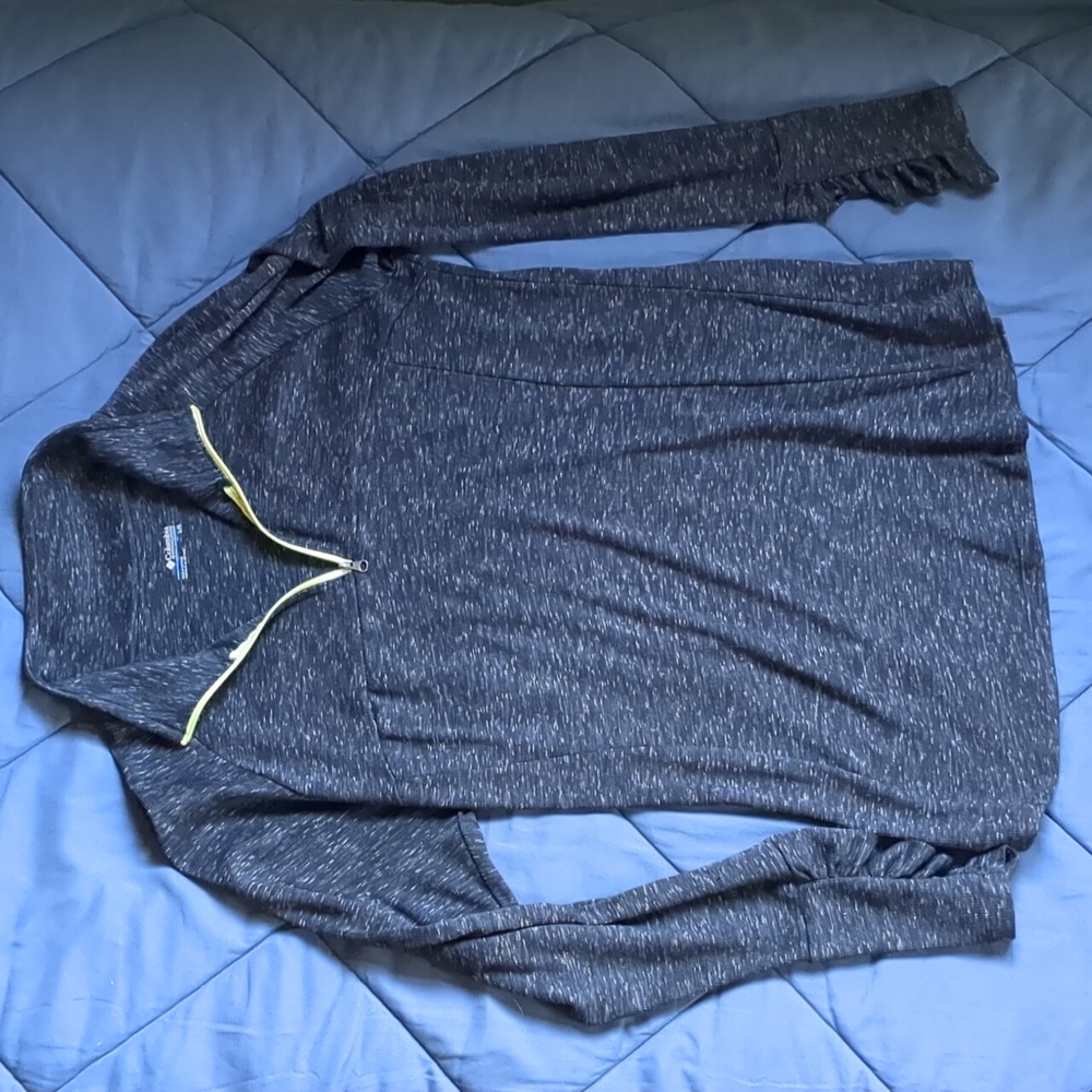 Columbia gray/black marled 1/2 zip pullover